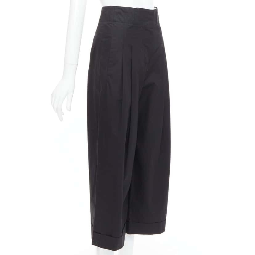 Celine High Waist Pants Black Cotton Very good condition - Inside View