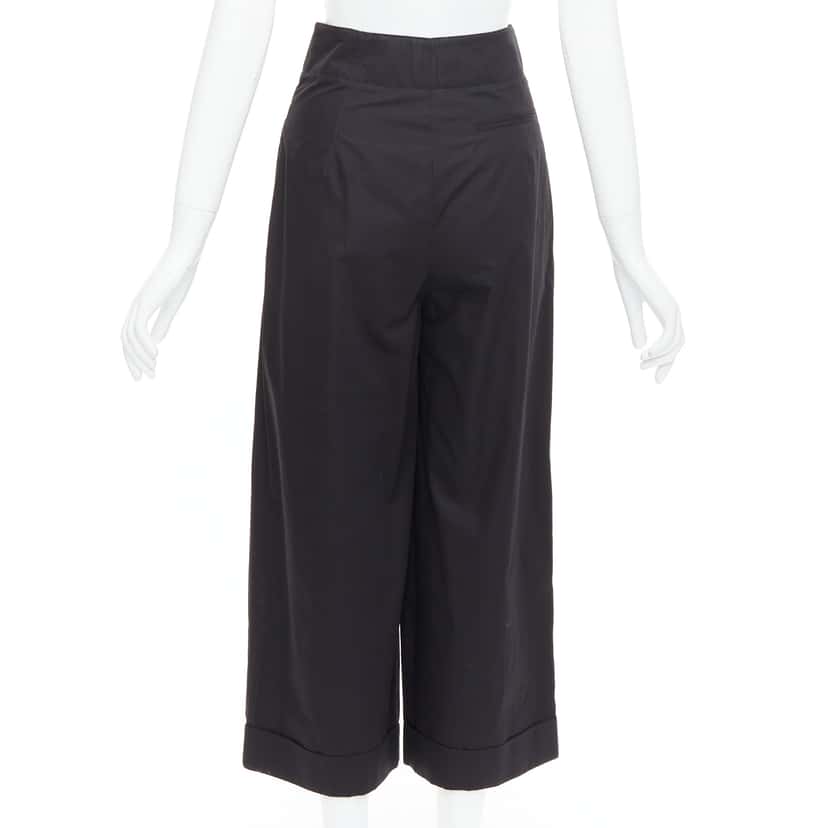Celine High Waist Pants Black Cotton Very good condition - Box View