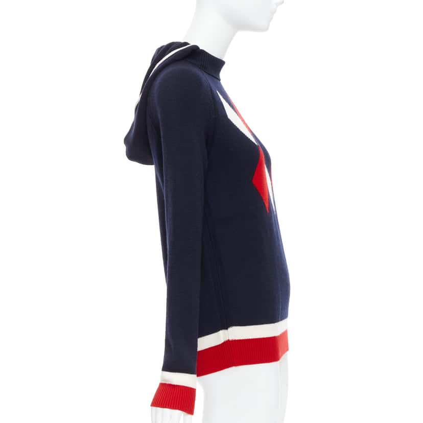 Moncler Argyle Turtleneck Sweater Red Wool Never worn - Model View