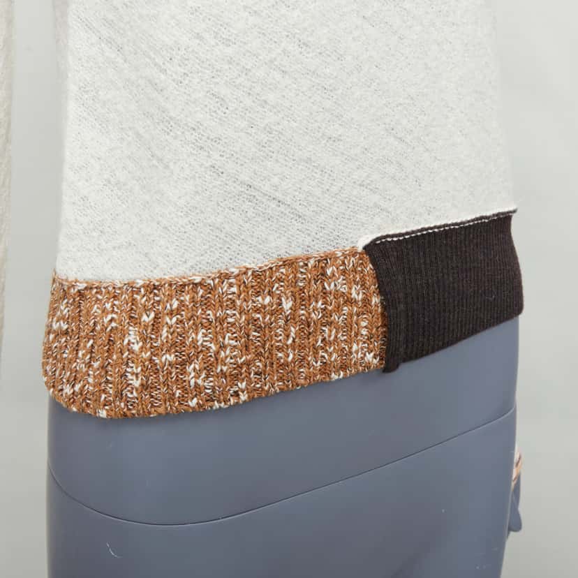 Celine Colorblock Hem Sweater Ecru Wool Never worn - Back View