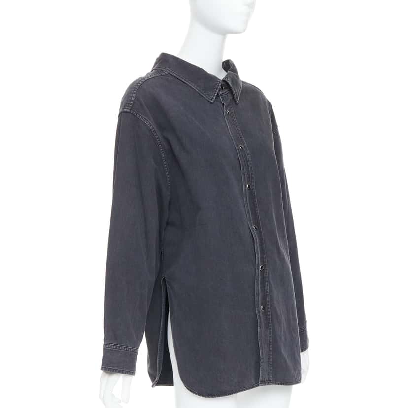 Balenciaga Denim Swing Shirt Black Cotton Never worn - Front View