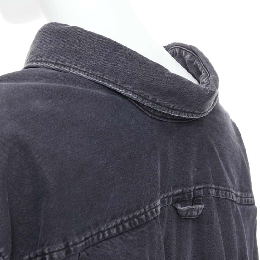 Balenciaga Denim Swing Shirt Black Cotton Never worn - Back View