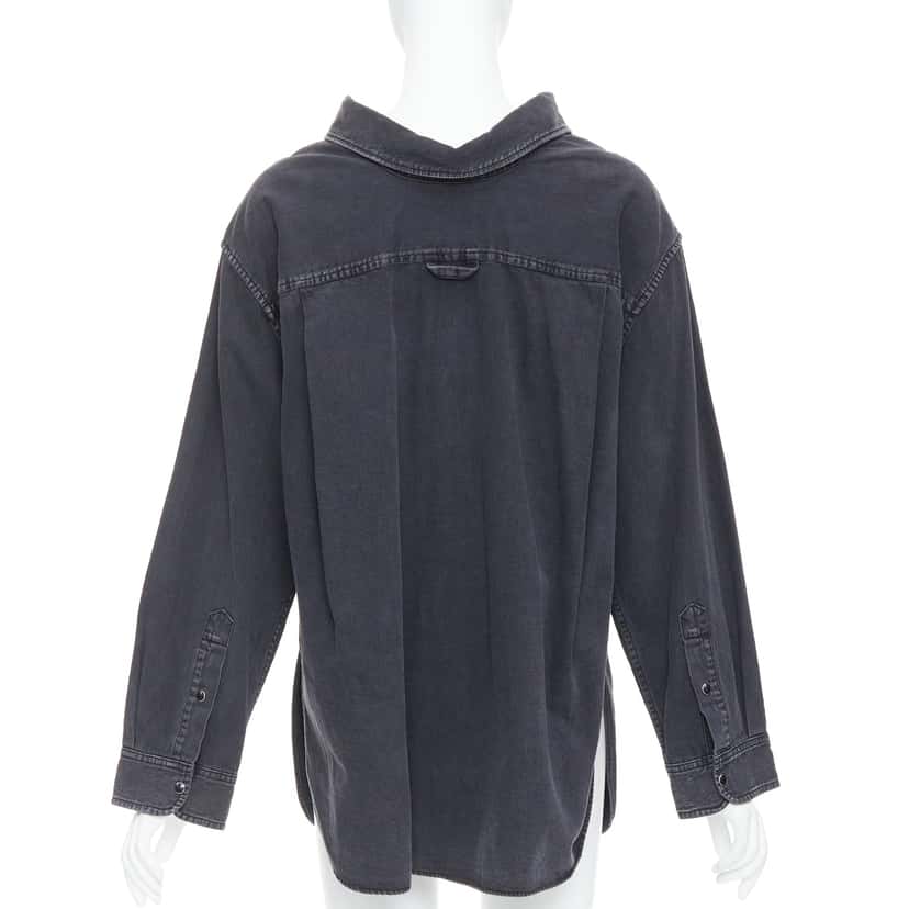 Balenciaga Denim Swing Shirt Black Cotton Never worn - Box View