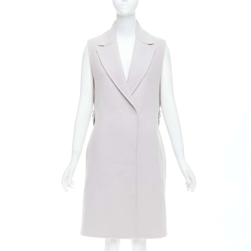 Jil Sander Grey Vest Coat Grey Wool Very good condition - Inside View