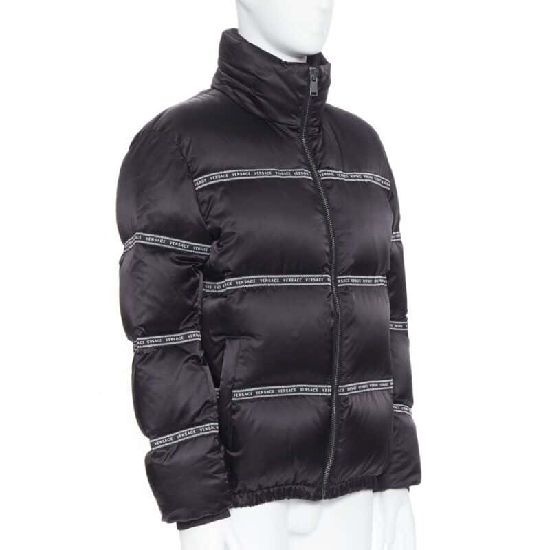 Versace Black Ribbon Jacket Black Never worn, with tag - Front View