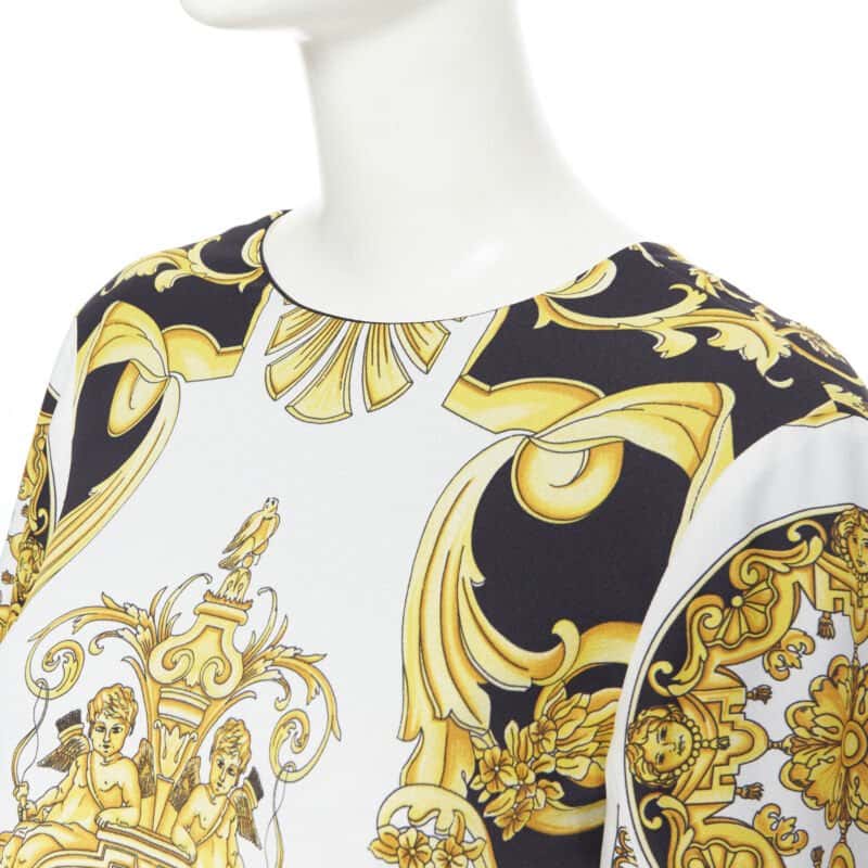 Versace Baroque dress Gold Viscose Never worn, with tag - Back View