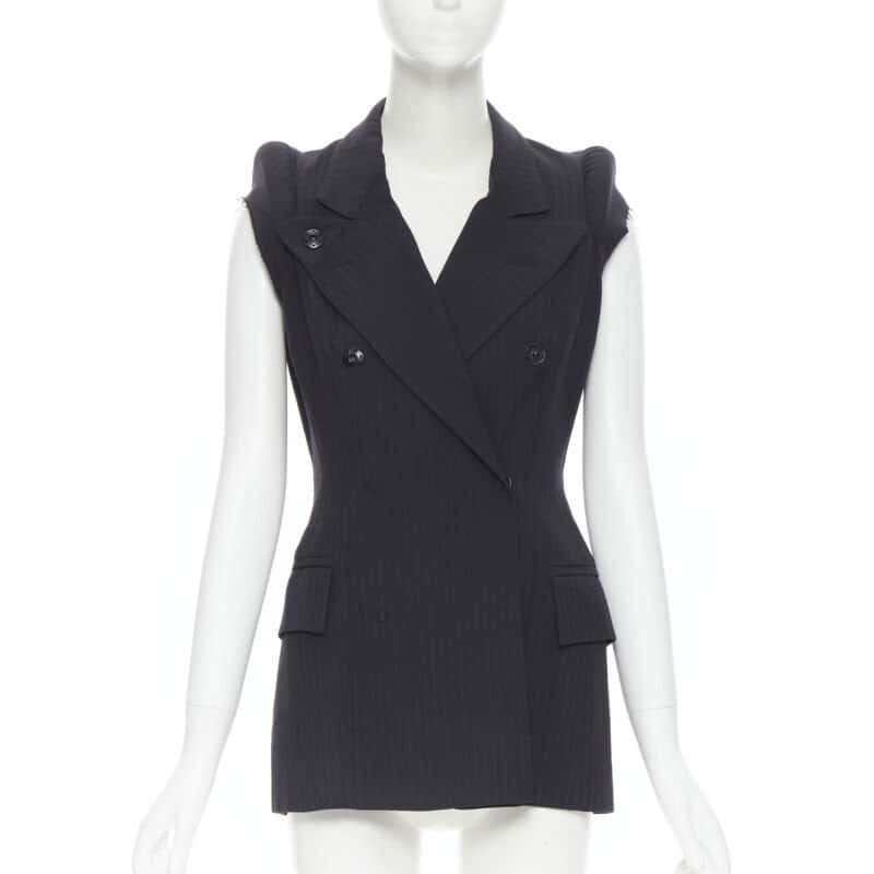 Maison Martin Margiela Deconstructed Shoulder Jacket Black Cotton Very good condition - Front View