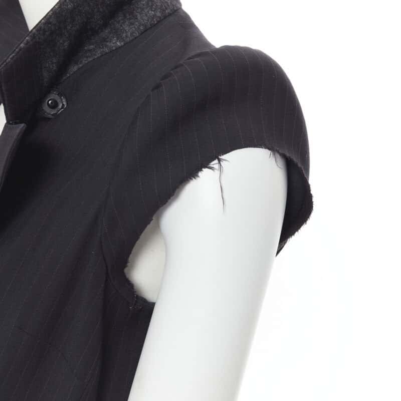 Maison Martin Margiela Deconstructed Shoulder Jacket Black Cotton Very good condition - Back View