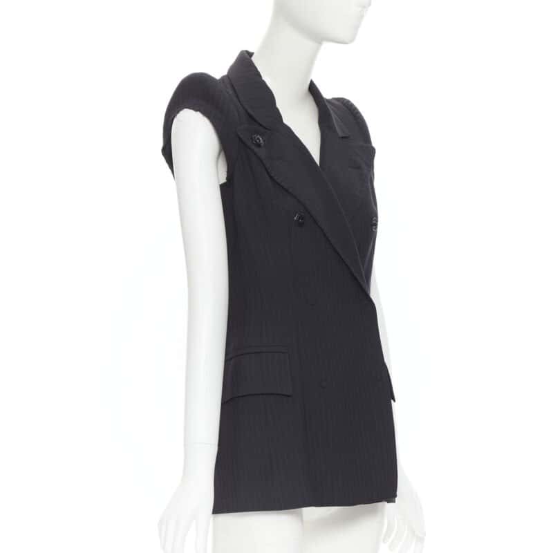 Maison Martin Margiela Deconstructed Shoulder Jacket Black Cotton Very good condition - Model View