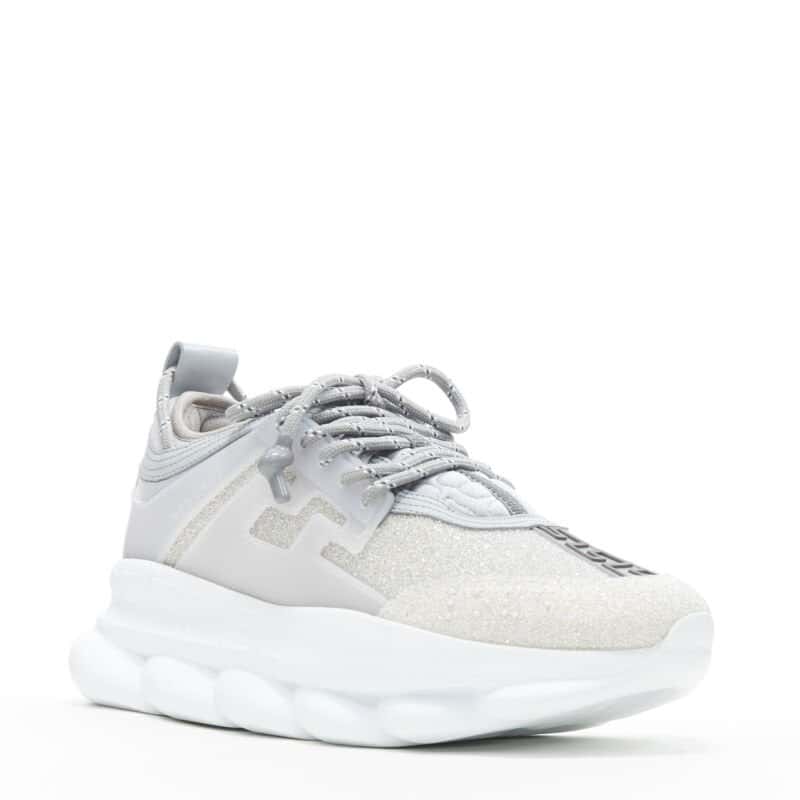 Versace Rhinestone Sneakers Silver Never worn - Inside View
