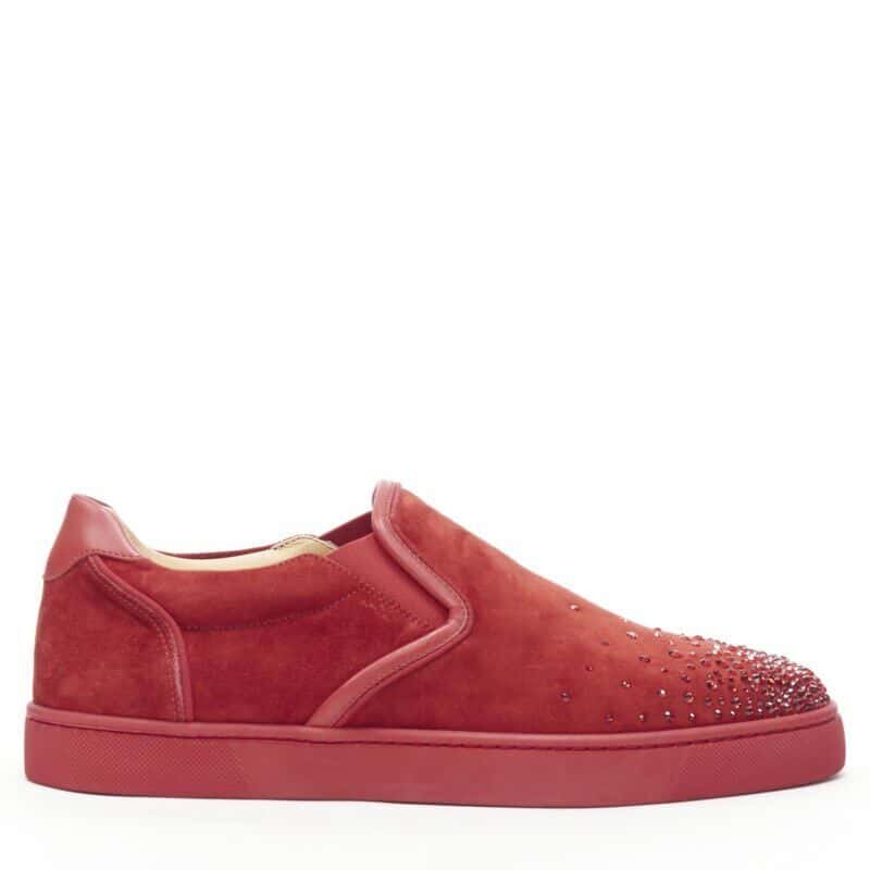 Christian Louboutin Dunk High Sneakers Red Suede Very good condition - Inside View