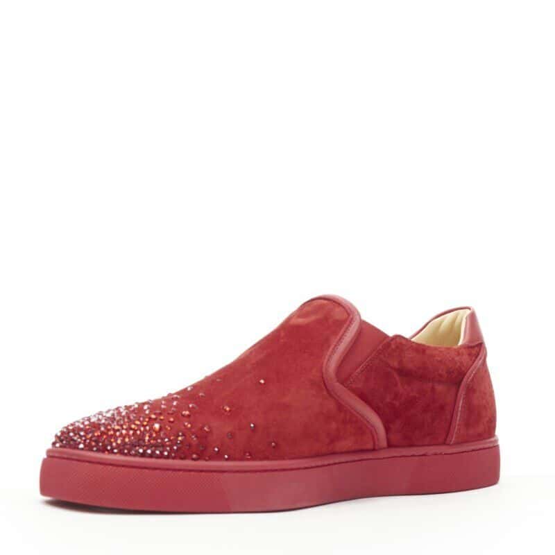 Christian Louboutin Dunk High Sneakers Red Suede Very good condition - Box View