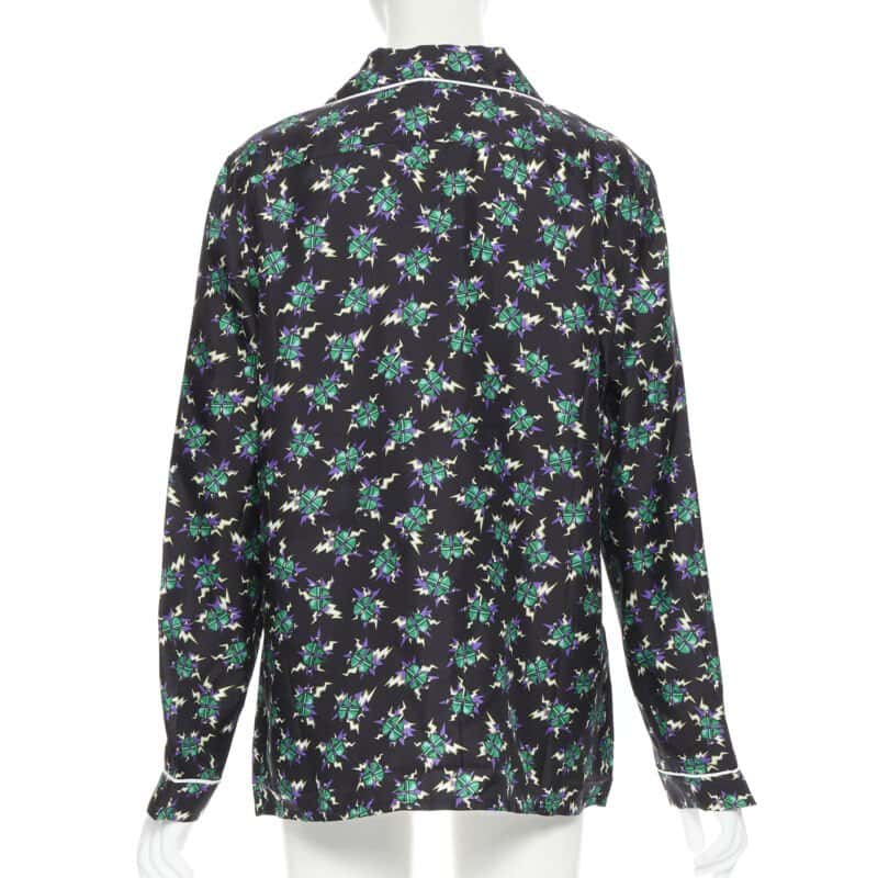 Prada Heart Print Shirt Black Silk Never worn, with tag - Box View