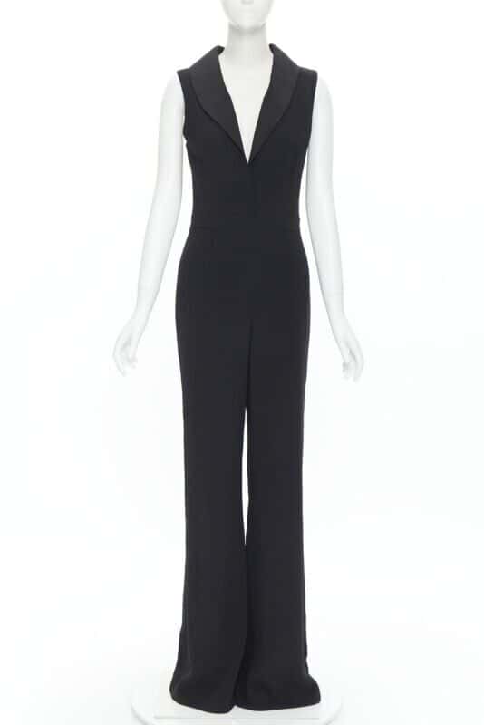 Brandon Maxwell Jumpsuit Black Silk Never worn, with tag - Front View