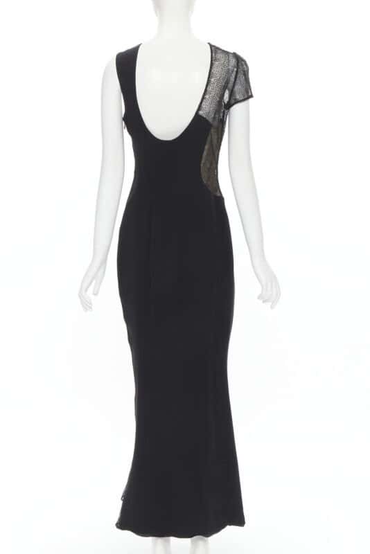 Gianni Versace Web Sheer Gown Black Silk Never worn - Box View