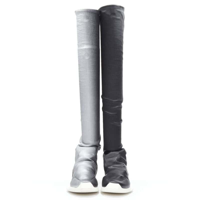 Rick Owens New Runner Stretch Stocking Black Leather Never worn - Model View