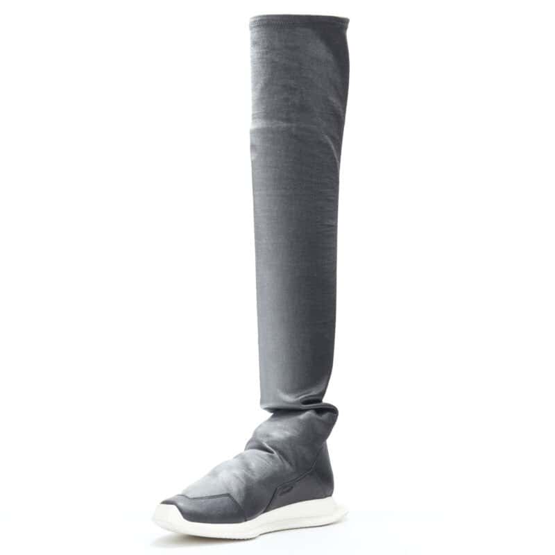 Rick Owens New Runner Stretch Stocking Black Leather Never worn - Box View
