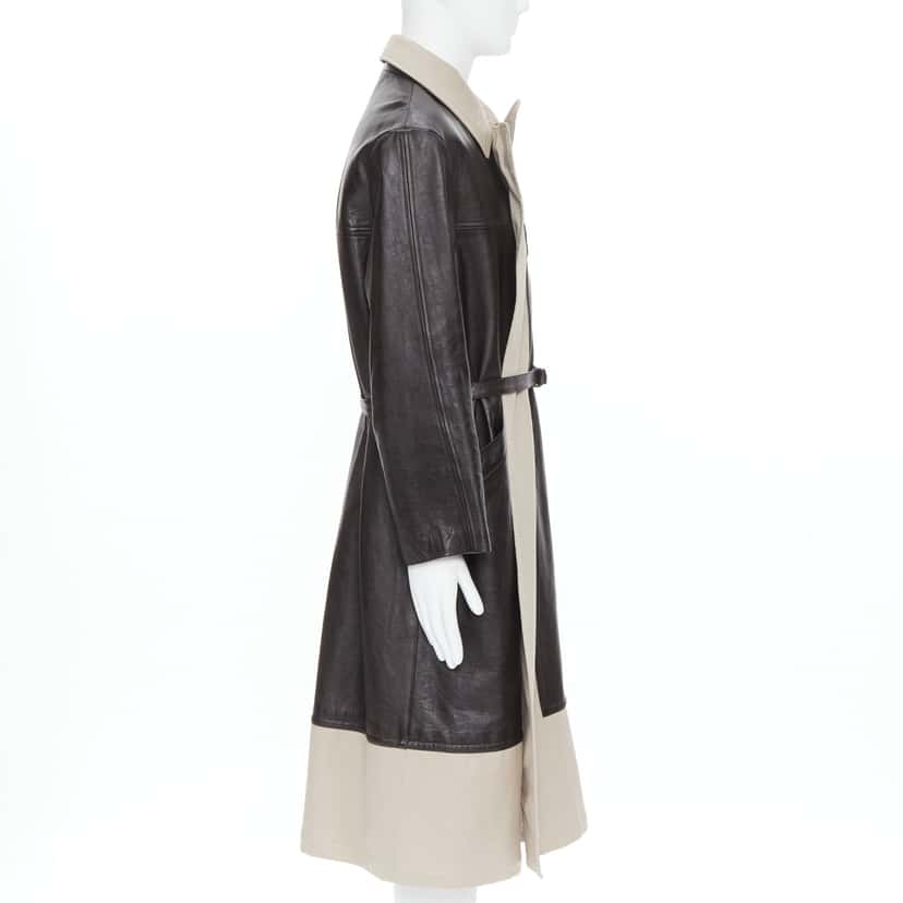 Balenciaga Fake Layering leather trench coat Black Leather Very good condition - Box View