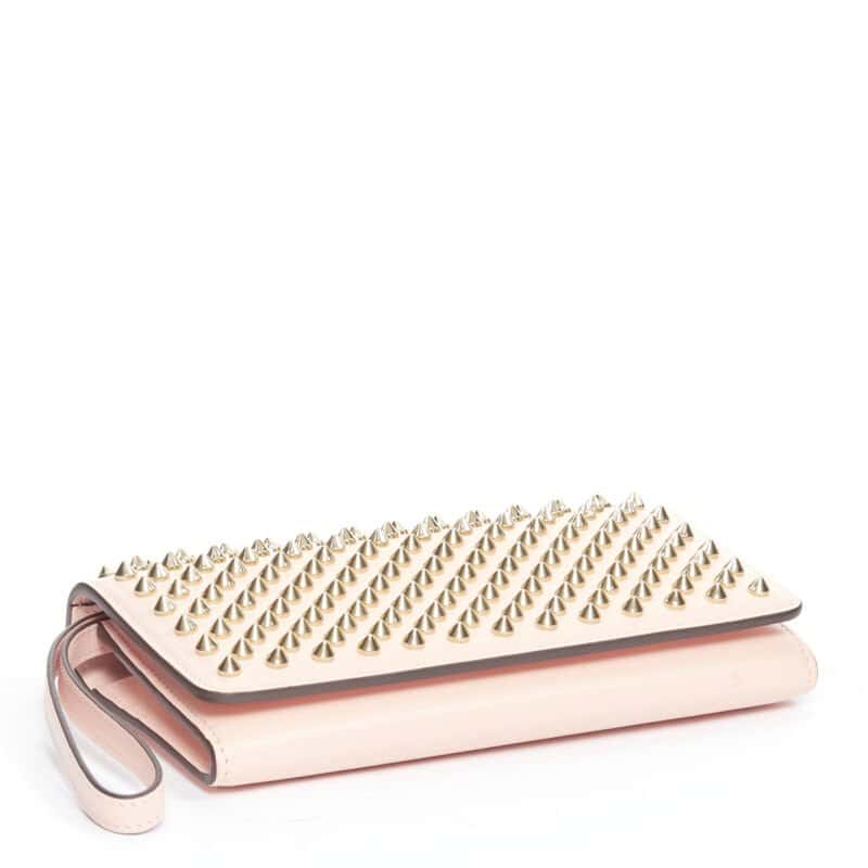 Christian Louboutin Spike Wallet Clutch Pink Leather Very good condition - Inside View