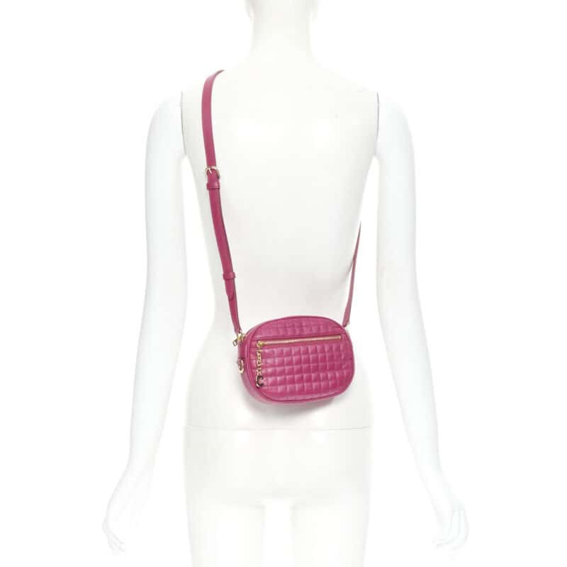 Celine Small C Charm camera bag Pink Leather Never worn, with tag - Back View
