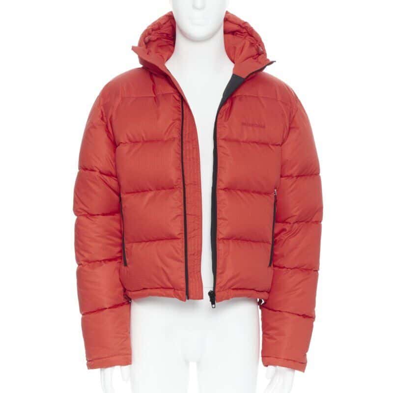 Balenciaga Red Nylon Puffer Red Never worn, with tag - Front View