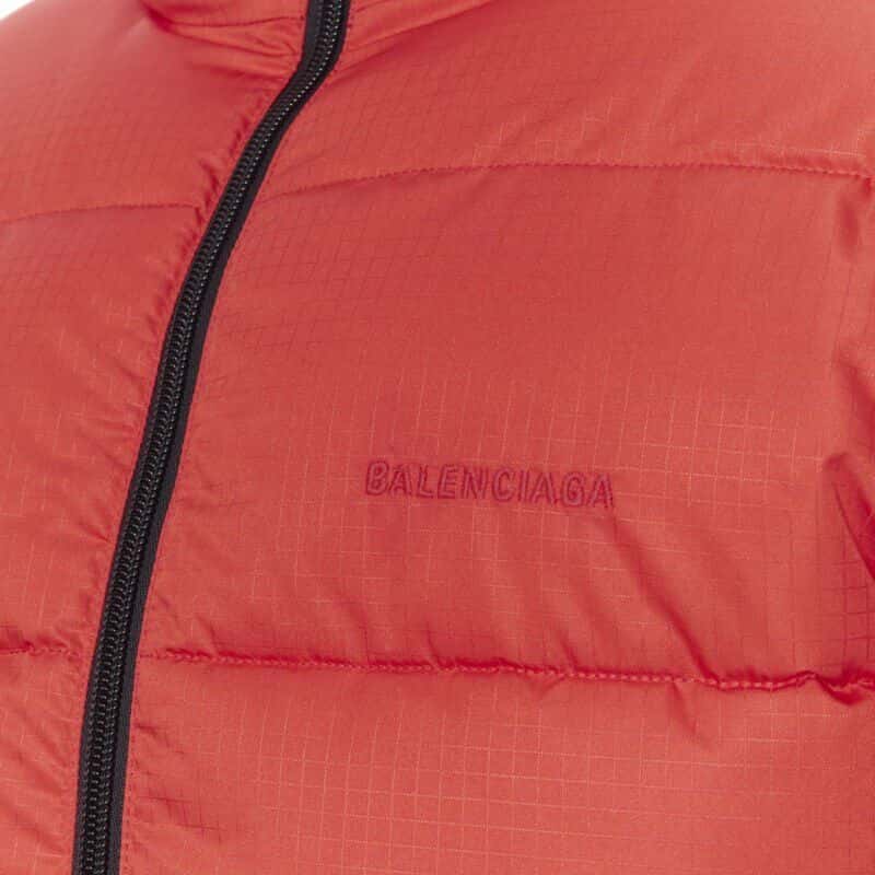 Balenciaga Red Nylon Puffer Red Never worn, with tag - Back View
