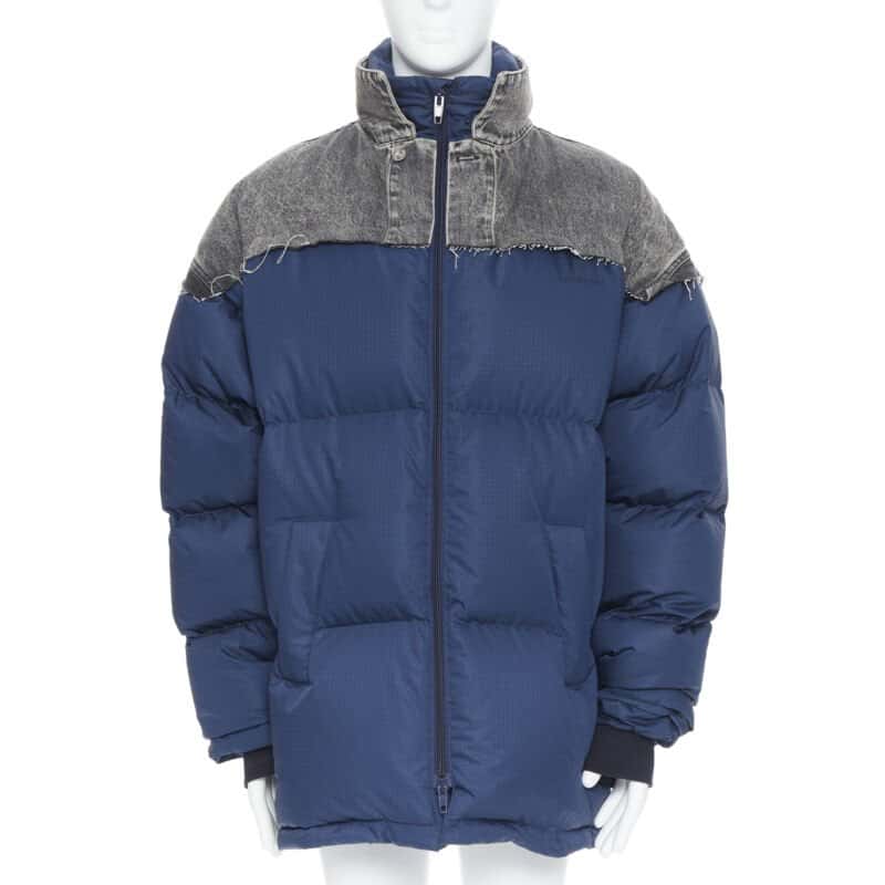 Balenciaga Navy Denim Puffer Blue Never worn, with tag - Inside View