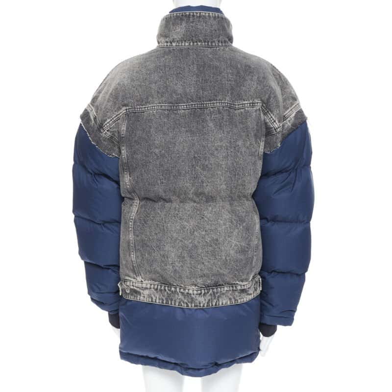 Balenciaga Navy Denim Puffer Blue Never worn, with tag - Box View