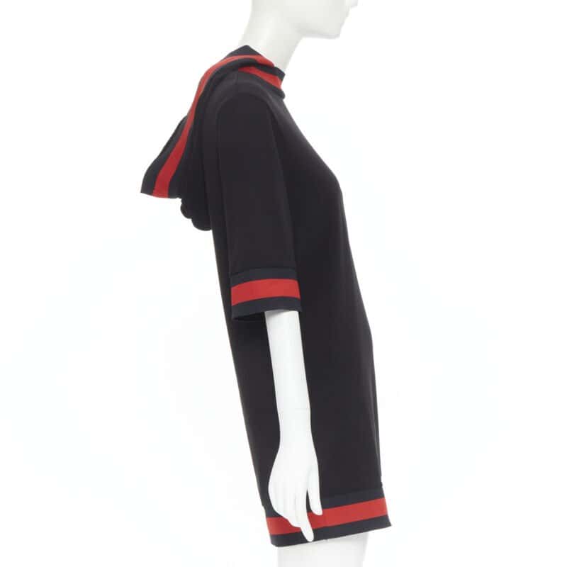 Gucci Web Trim Dress Black Polyester Never worn, with tag - Model View