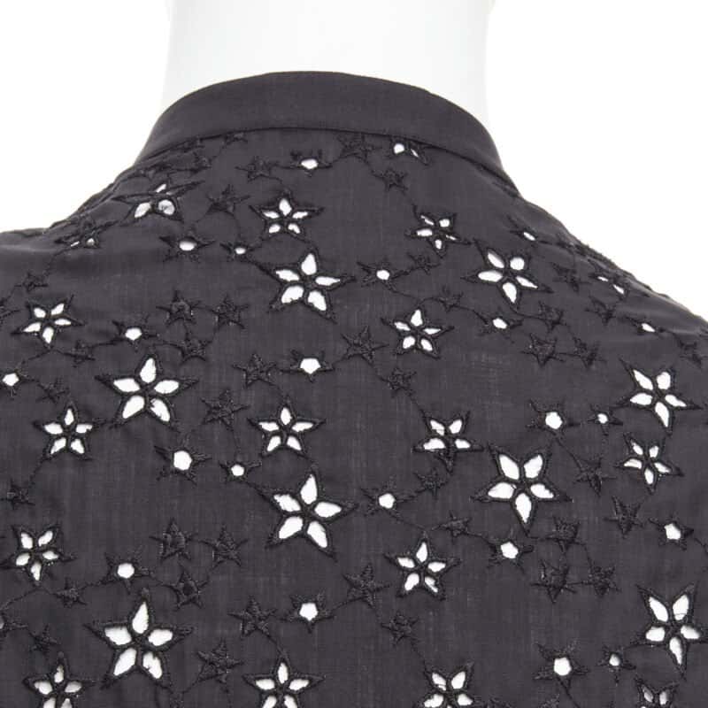 Saint Laurent Star Embroidery Shirt Black Wool Never worn, with tag - Back View