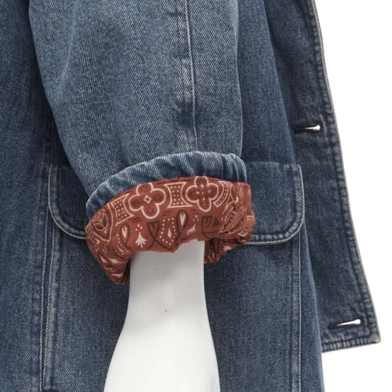 Moschino Blue Paisley Coat Blue Very good condition - Back View