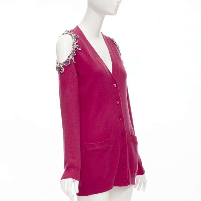 Moschino Cold Shoulder Cardigan Pink Cashmere Never worn, with tag - Inside View