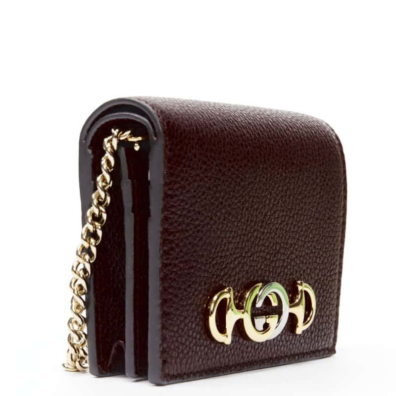 Gucci Zumi Wallet On Chain Burgundy Leather Never worn, with tag - Inside View