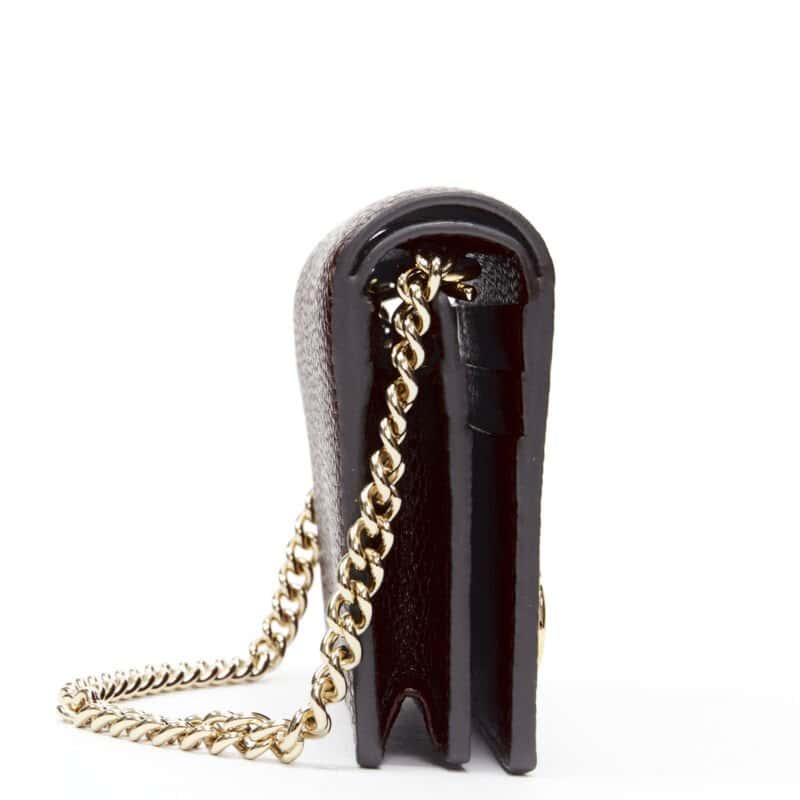 Gucci Zumi Wallet On Chain Burgundy Leather Never worn, with tag - Model View