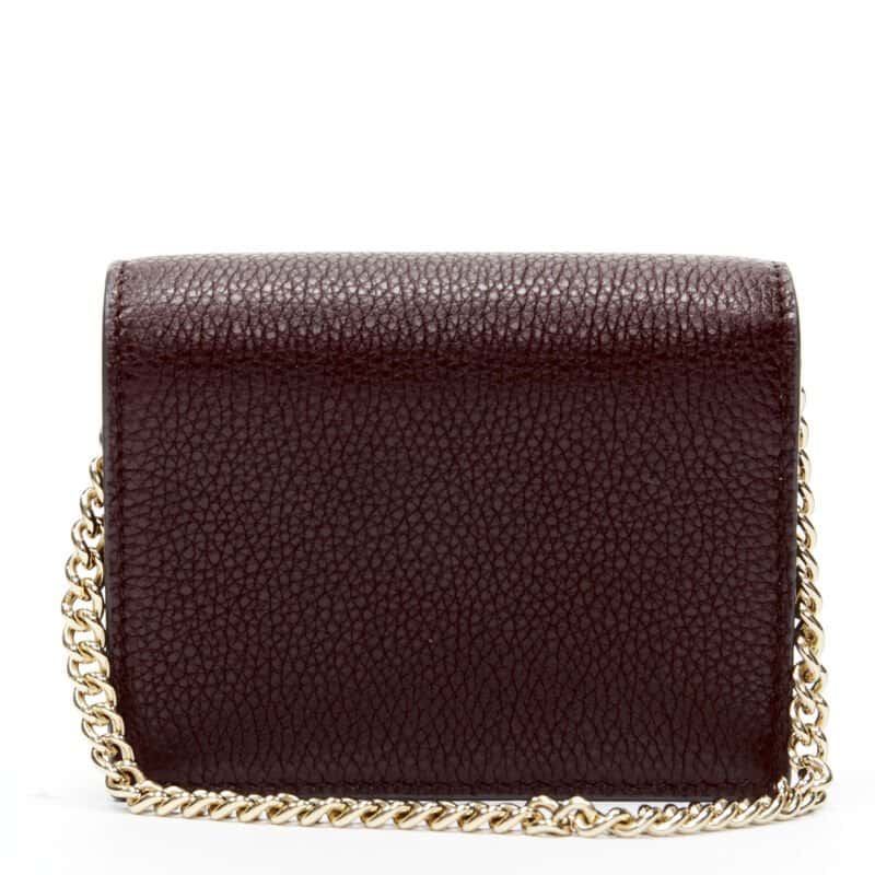Gucci Zumi Wallet On Chain Burgundy Leather Never worn, with tag - Box View