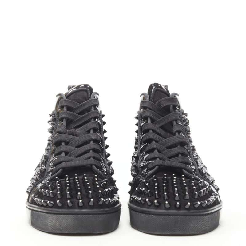Christian Louboutin Velvet Spike Sneakers Black Polyester Very good condition - Inside View