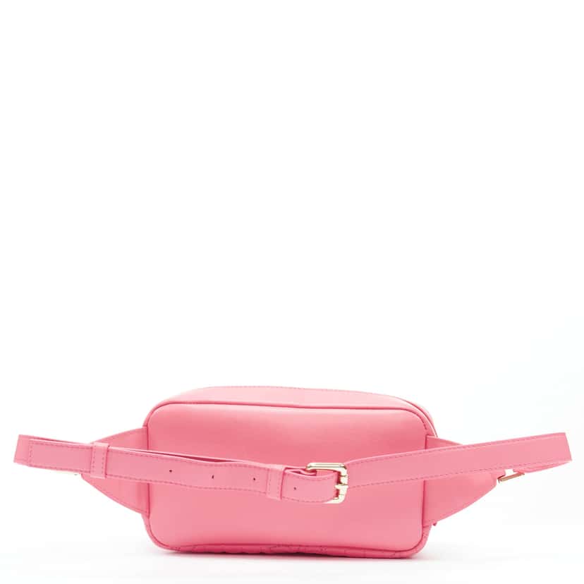 Versace Pink Baroque Waist Bag Pink Leather Never worn, with tag - Model View