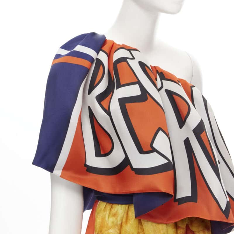 Moschino Potato Chip Gown MultiColor Silk Very good condition - Back View