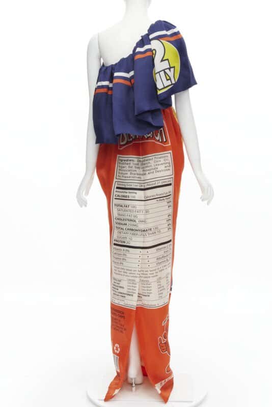 Moschino Potato Chip Gown MultiColor Silk Very good condition - Box View