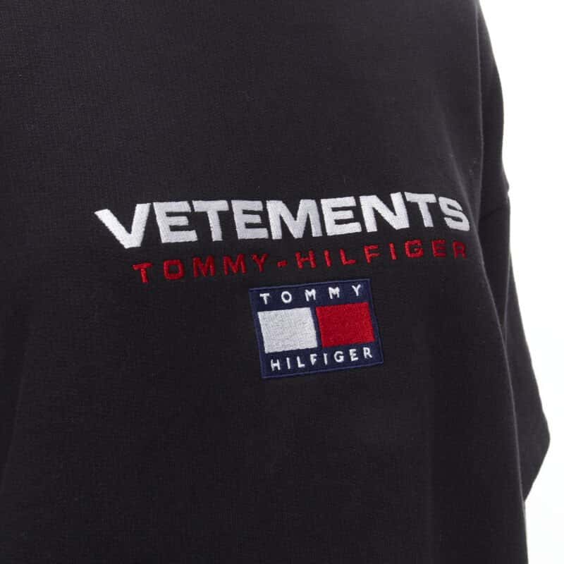 Vetements Double Sleeve Hoodie Black Cotton Never worn - Back View