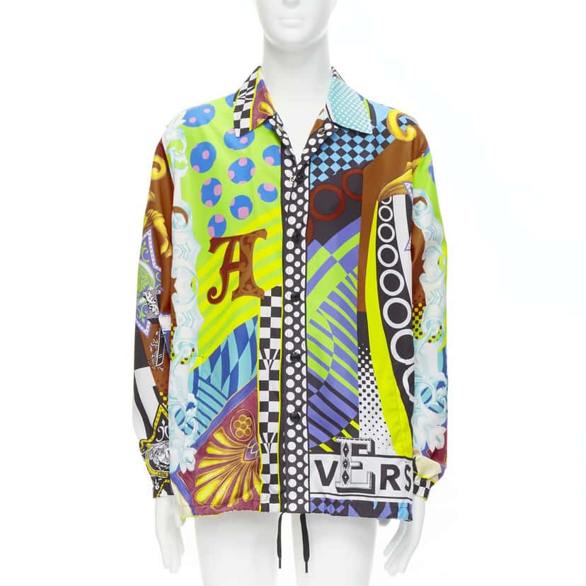 Versace Temple Print Jacket MultiColor Never worn, with tag - Front View