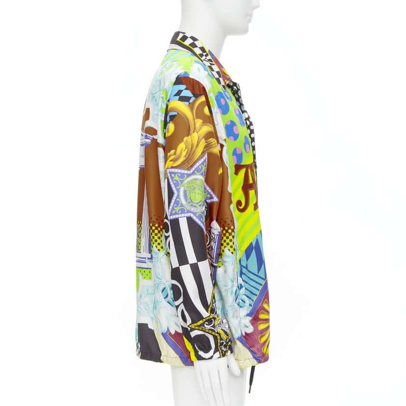 Versace Temple Print Jacket MultiColor Never worn, with tag - Model View