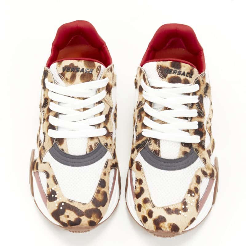 Versace Leopard Chunky Sneakers Brown Polyester Very good condition - Inside View
