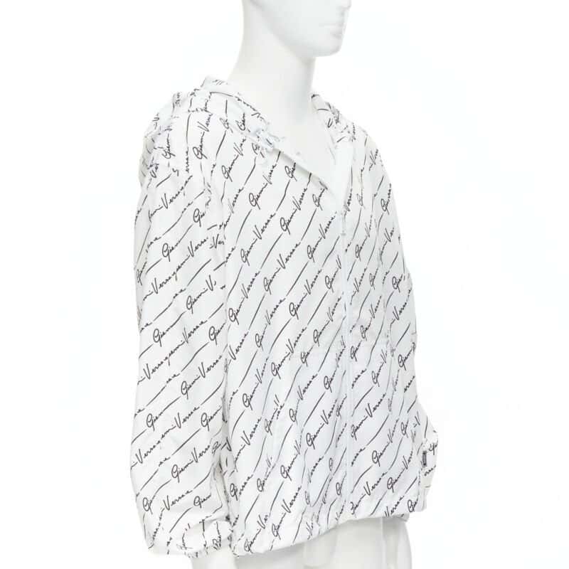 Versace White Hood Windbreaker White Never worn, with tag - Inside View