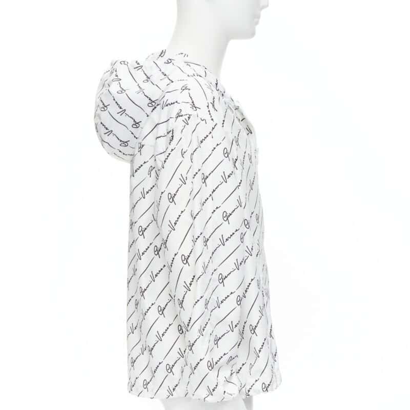 Versace White Hood Windbreaker White Never worn, with tag - Model View