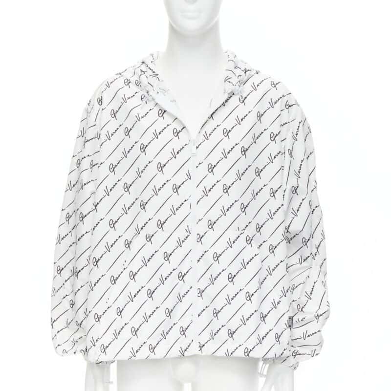 Versace White Hood Windbreaker White Never worn, with tag - Inside View