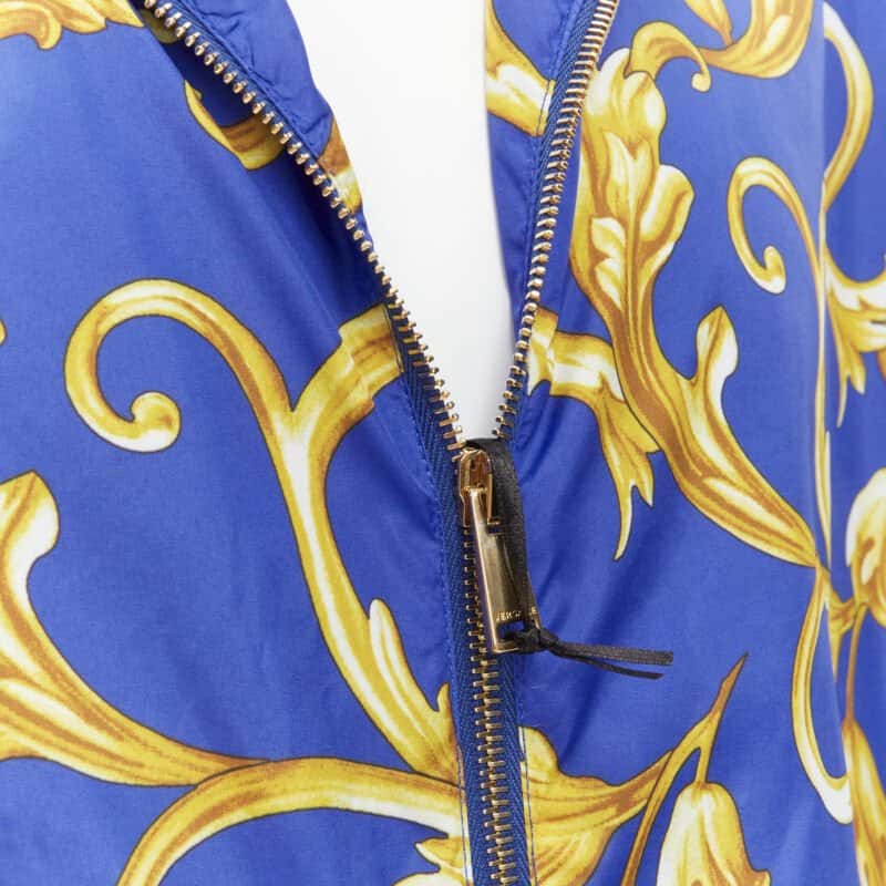 Versace Barocco Istante Jacket Blue Never worn, with tag - Back View
