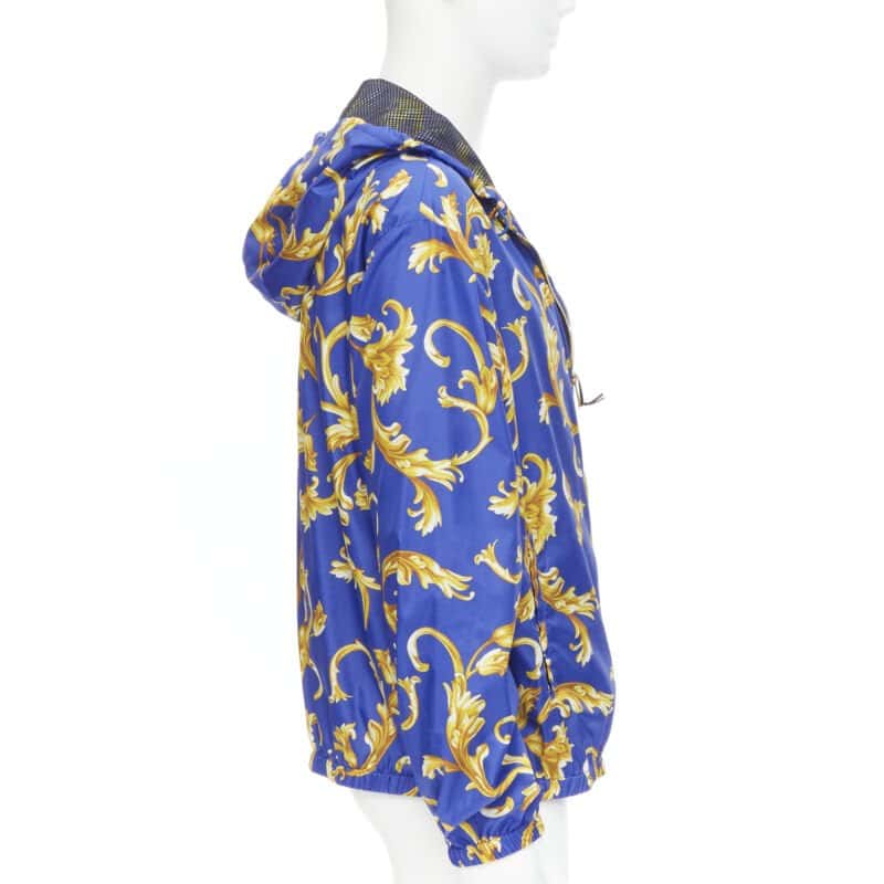 Versace Barocco Istante Jacket Blue Never worn, with tag - Model View