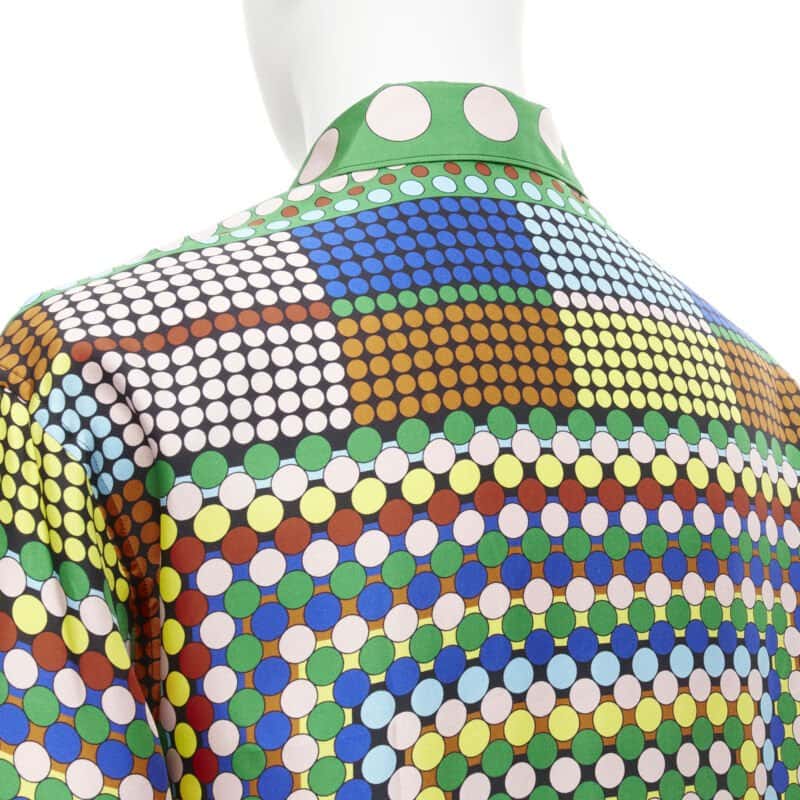 Versace Pop Dot Shirt MultiColor Silk Never worn, with tag - Back View