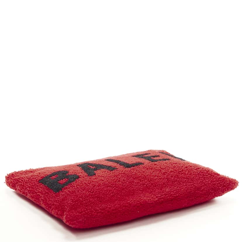 Balenciaga Shearling Zip Clutch Red Fur Never worn, with tag - Box View